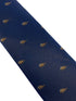 navy mens tie with triceratops dinosaur design